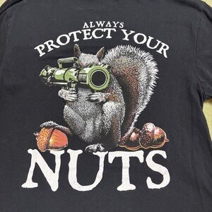 Black Squirrel Graphic T-Shirt Men’s Size Medium Cotton